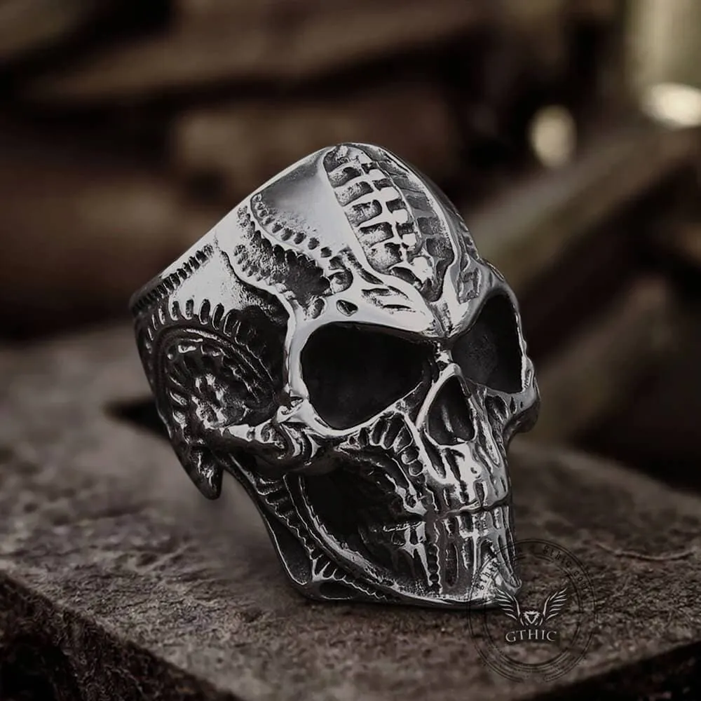 Steampunk Stainless Steel Skull Ring sold by GTHIC product image thumbnail 4