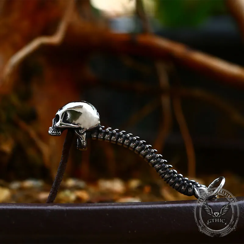 Vintage Vertebrae Skeleton Stainless Steel Bottle Opener Pendant sold by GTHIC
