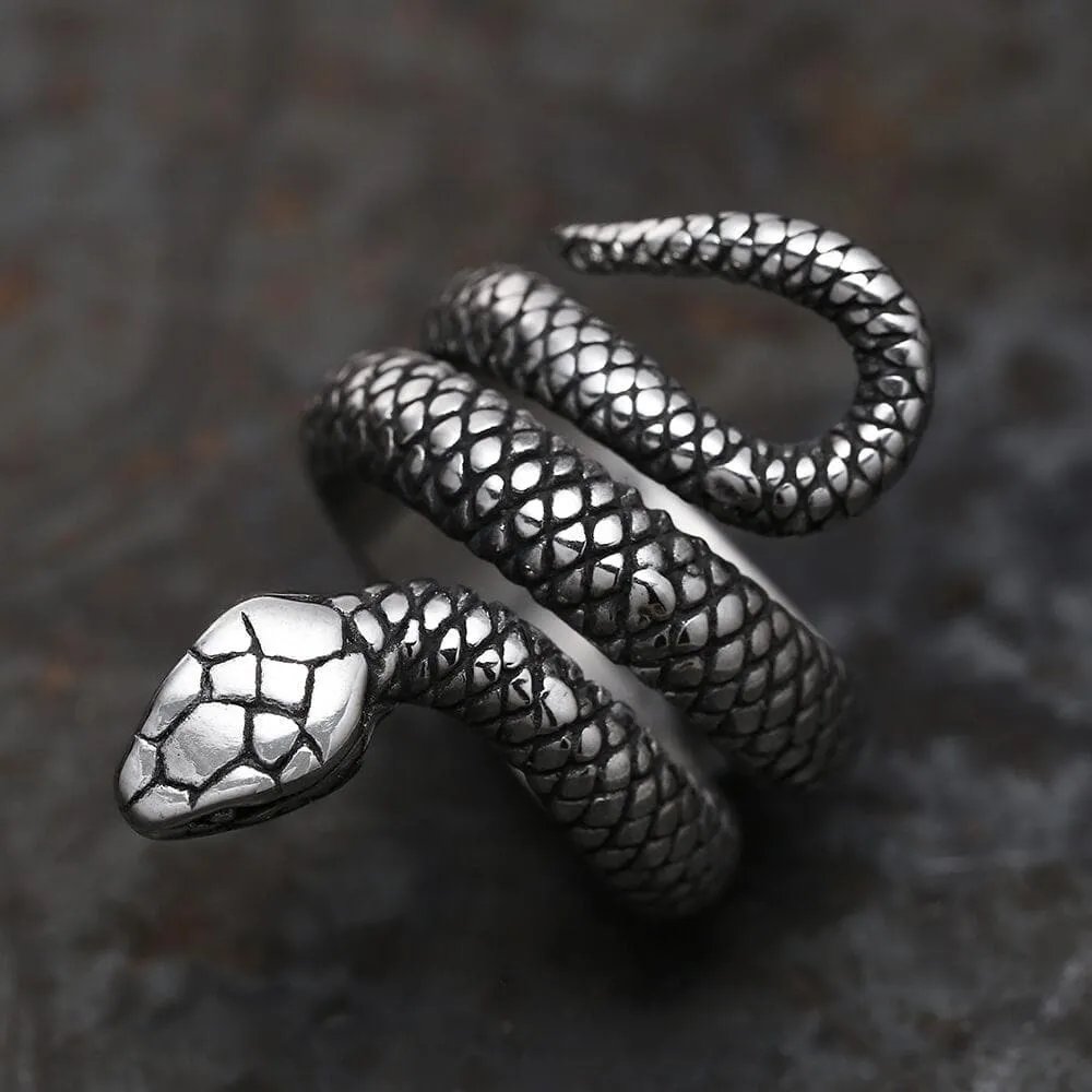 Coiled Snake Stainless Steel Ring sold by GTHIC product image thumbnail 3