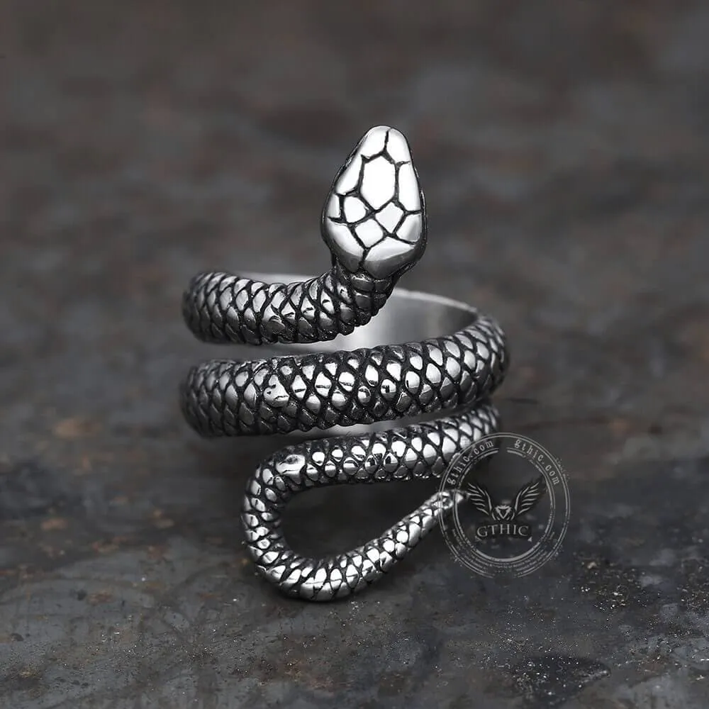 Coiled Snake Stainless Steel Ring sold by GTHIC