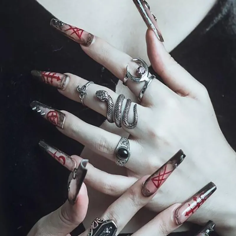 Coiled Snake Stainless Steel Ring sold by GTHIC product image thumbnail 4