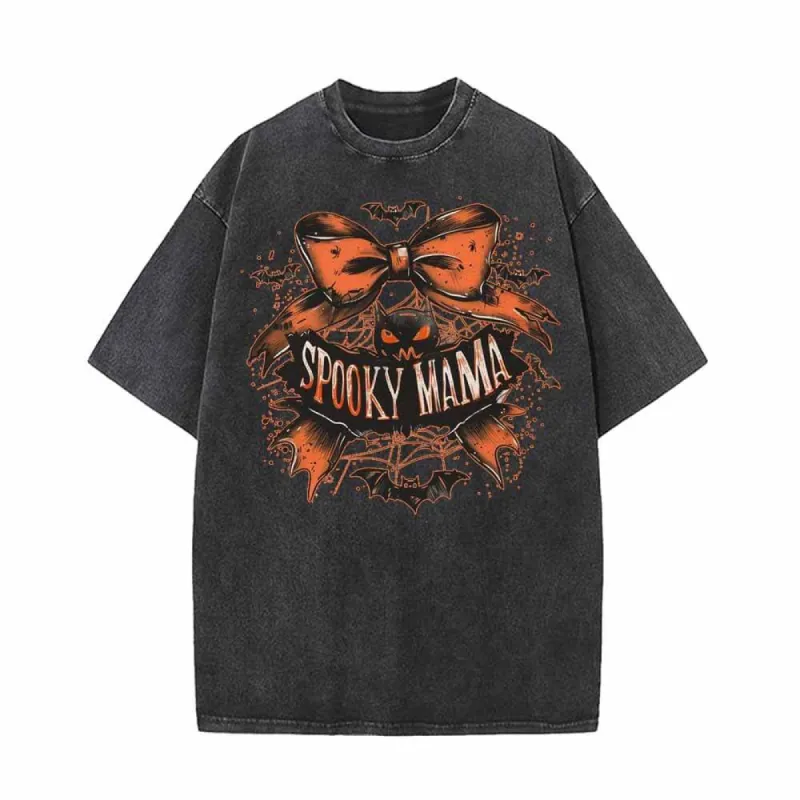 Spooky Mama Halloween Vintage Washed T-shirt sold by GTHIC