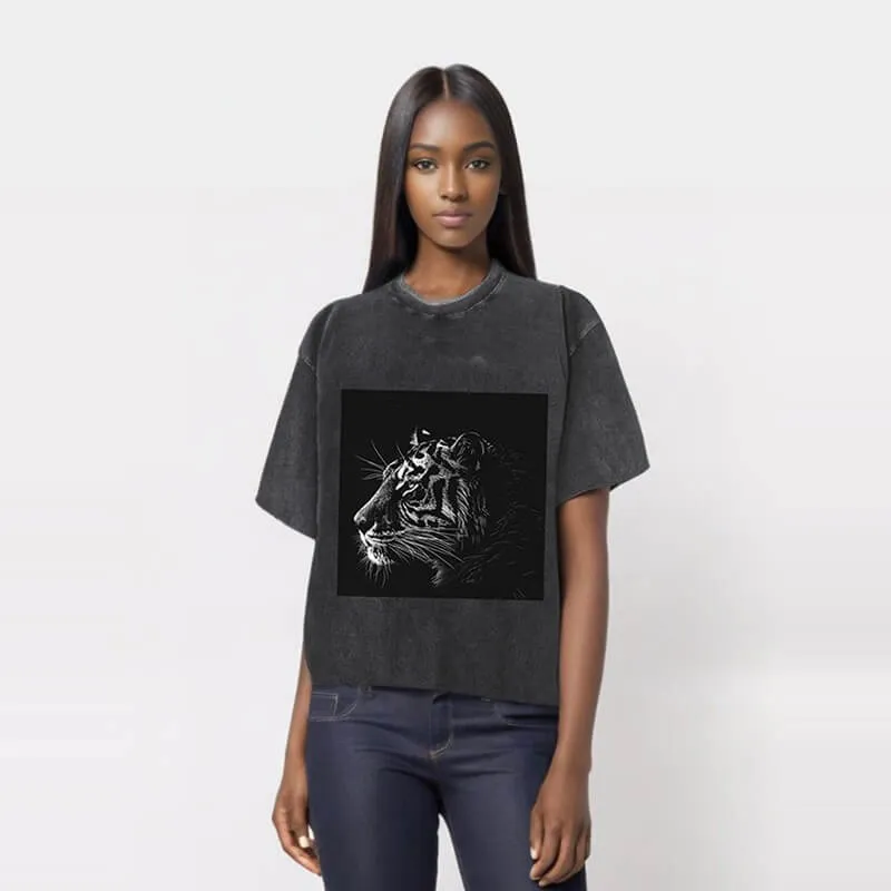 Psychedelia Tiger Washed Short Sleeve T-shirt sold by GTHIC product image thumbnail 2