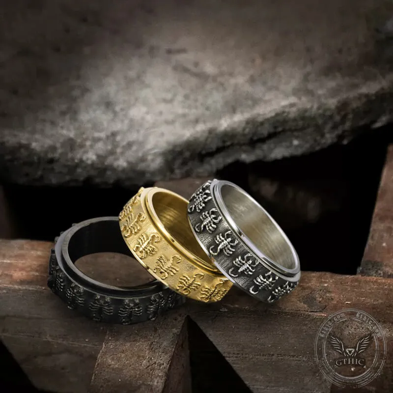 Vintage Scorpion Stainless Steel Spinner Ring sold by GTHIC