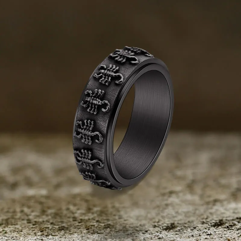 Vintage Scorpion Stainless Steel Spinner Ring sold by GTHIC product image thumbnail 5