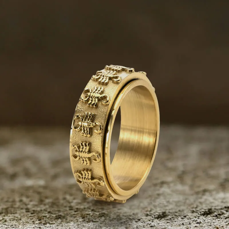 Vintage Scorpion Stainless Steel Spinner Ring sold by GTHIC product image thumbnail 4