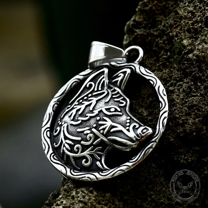Nordic Viking Wolf Head Stainless Steel Pendant sold by GTHIC product image thumbnail 3