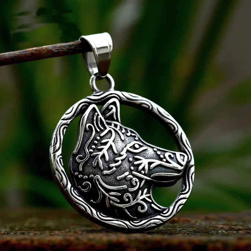 Nordic Viking Wolf Head Stainless Steel Pendant sold by GTHIC