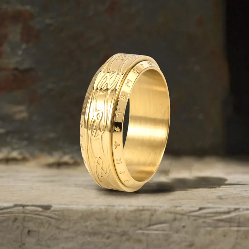 Viking Knot Runes Stainless Steel Spinner Ring sold by GTHIC product image thumbnail 4