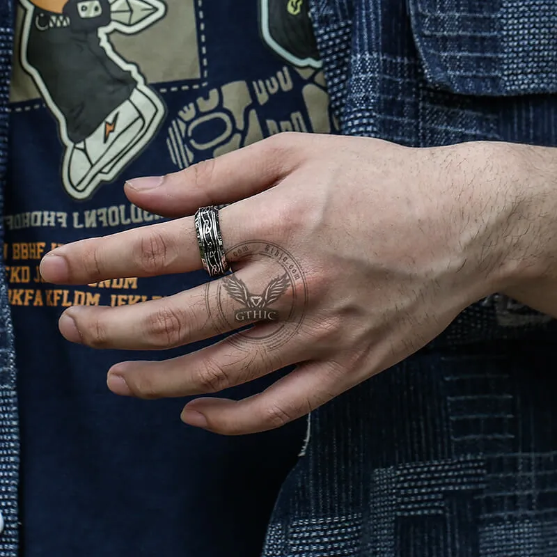 Viking Knot Runes Stainless Steel Spinner Ring sold by GTHIC product image thumbnail 2