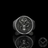Skull With Crawling Snake Sterling Silver Ring sold by GTHIC