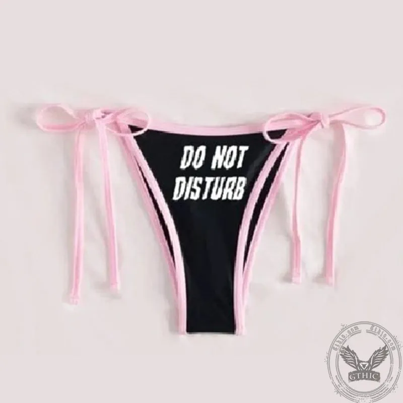 Do Not Disturb Skull Bikini Set sold by GTHIC product image thumbnail 3