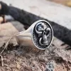 Skull With Crawling Snake Sterling Silver Ring sold by GTHIC