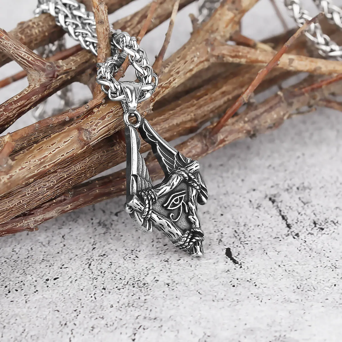 Eye Of Ra Wings Stainless Steel Pendant sold by GTHIC product image thumbnail 3