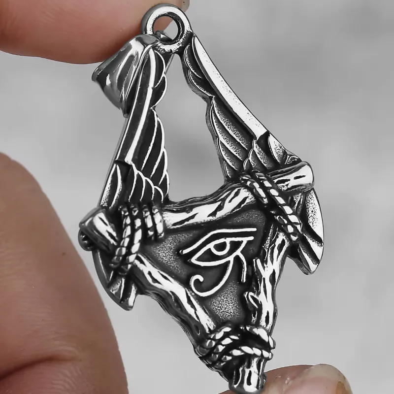 Eye Of Ra Wings Stainless Steel Pendant sold by GTHIC
