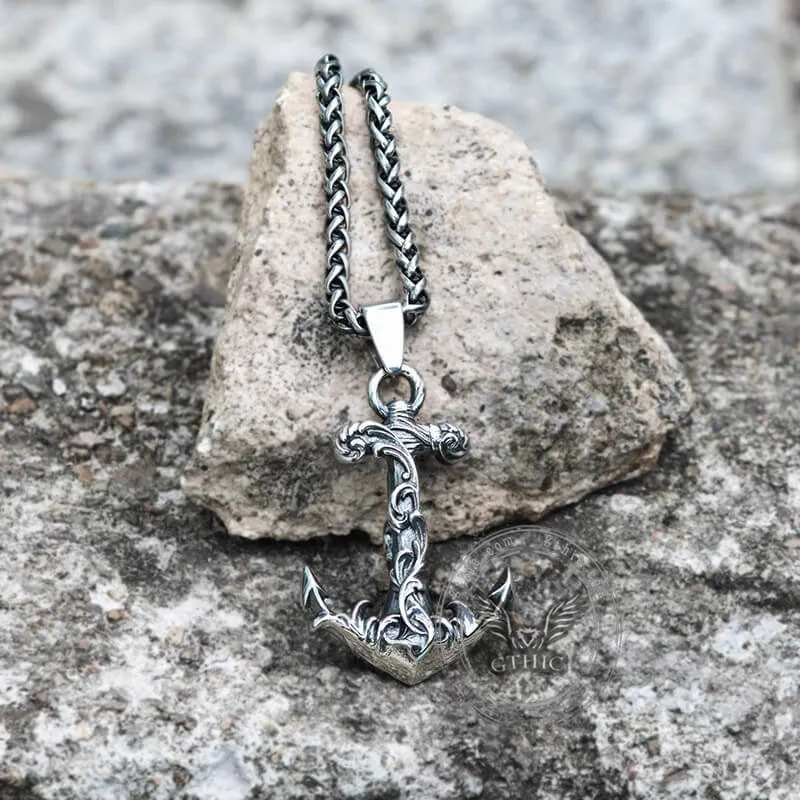 Wave Anchor Stainless Steel Marine Pendant sold by GTHIC product image thumbnail 5