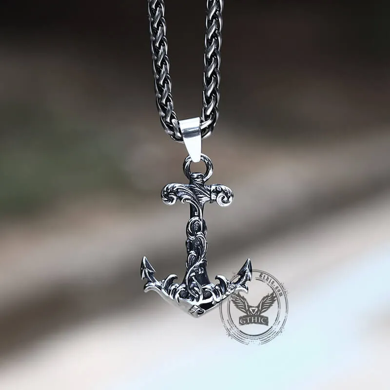 Wave Anchor Stainless Steel Marine Pendant sold by GTHIC product image thumbnail 4