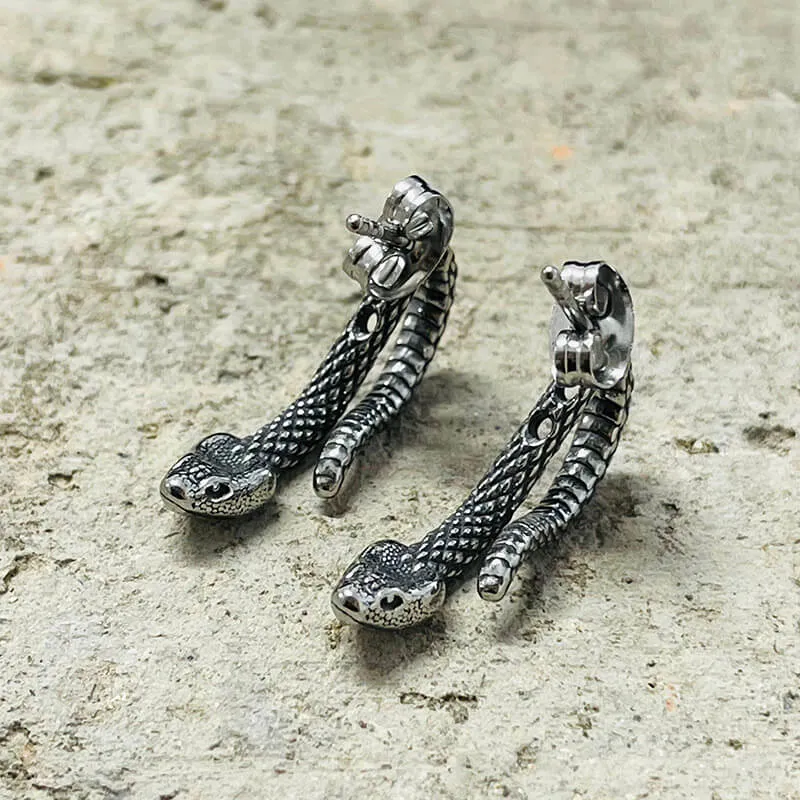 Snake Stainless Steel Punk Stud Earrings sold by GTHIC product image thumbnail 2