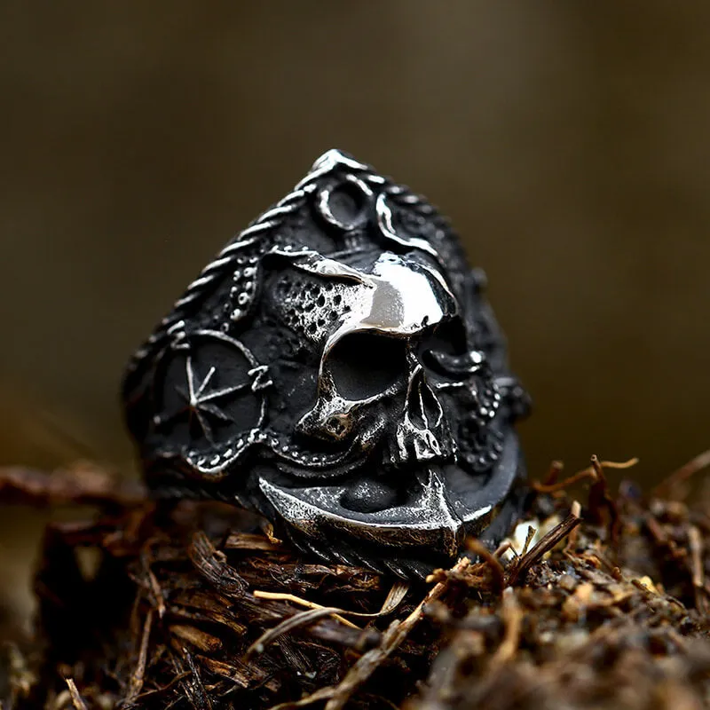 Kraken Octopus Stainless Steel Skull Ring sold by GTHIC product image thumbnail 4