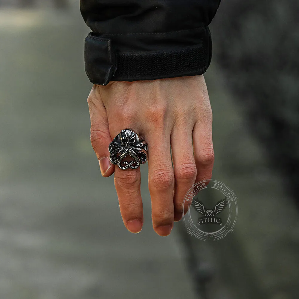 Octopus Skull Stainless Steel Animal Ring sold by GTHIC product image thumbnail 2