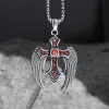 Fallen Angel Wings Stainless Steel Gem Pendant sold by GTHIC