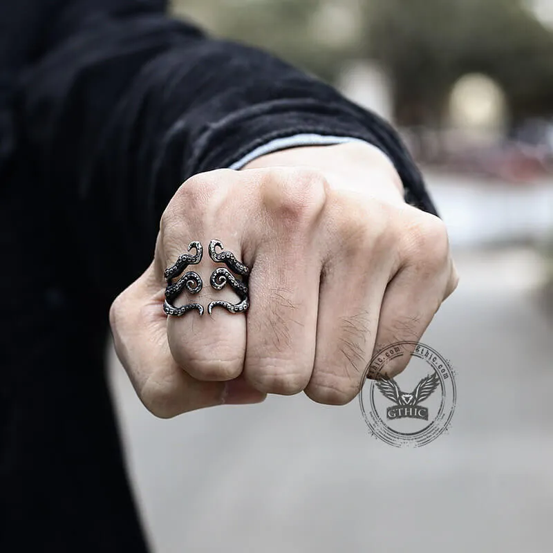 Vintage Octopus Arms Stainless Steel Animal Ring sold by GTHIC product image thumbnail 2