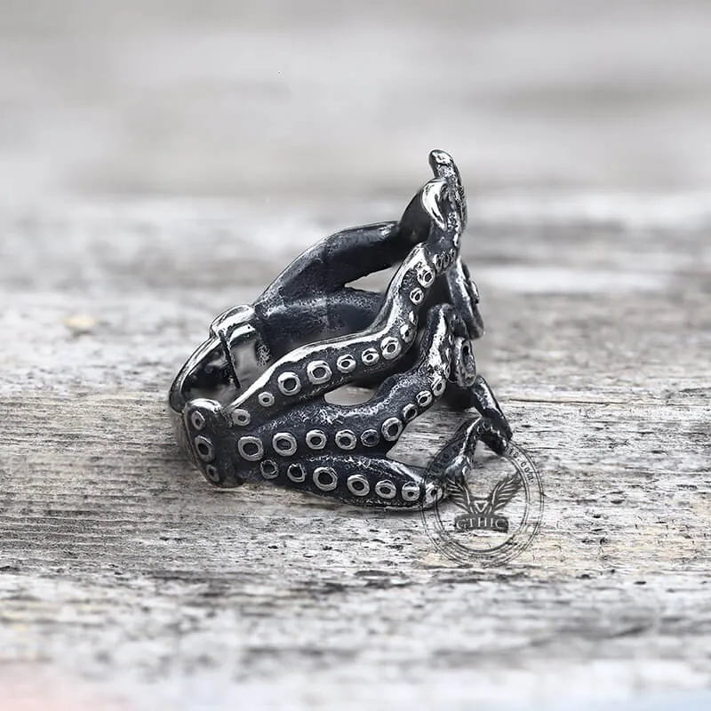 Vintage Octopus Arms Stainless Steel Animal Ring sold by GTHIC product image thumbnail 5