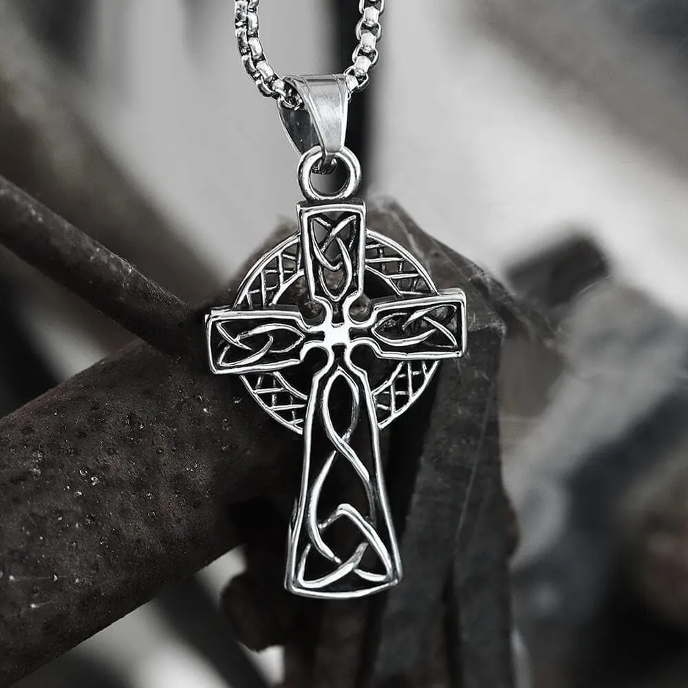 Celtic Cross Stainless Steel Viking Pendant sold by GTHIC