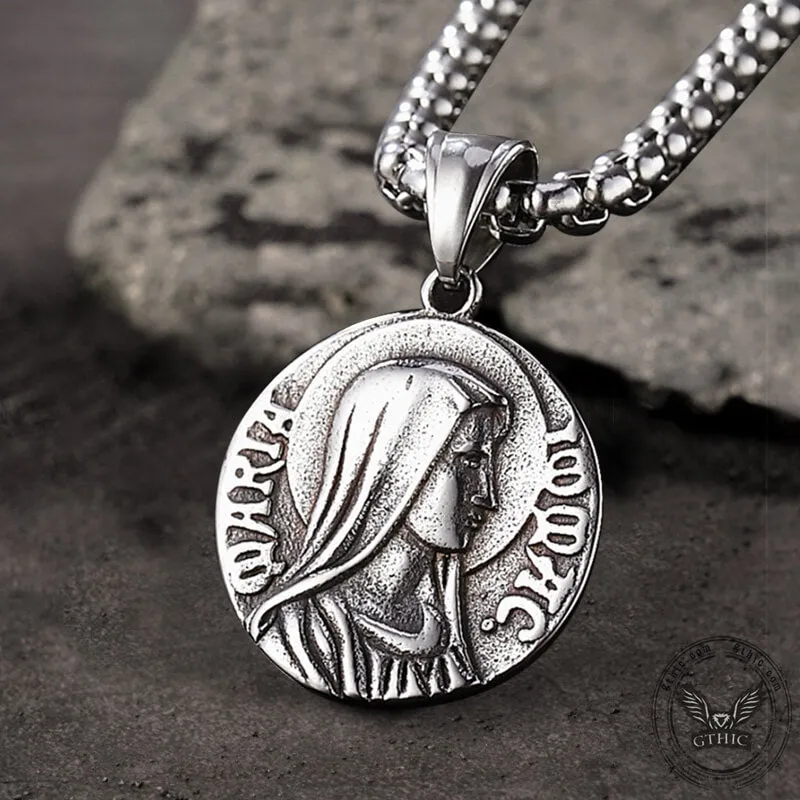 Jesus and Virgin Stainless Steel Pendant sold by GTHIC product image thumbnail 3