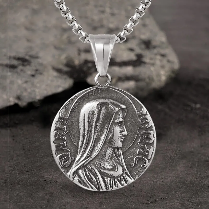 Jesus and Virgin Stainless Steel Pendant sold by GTHIC