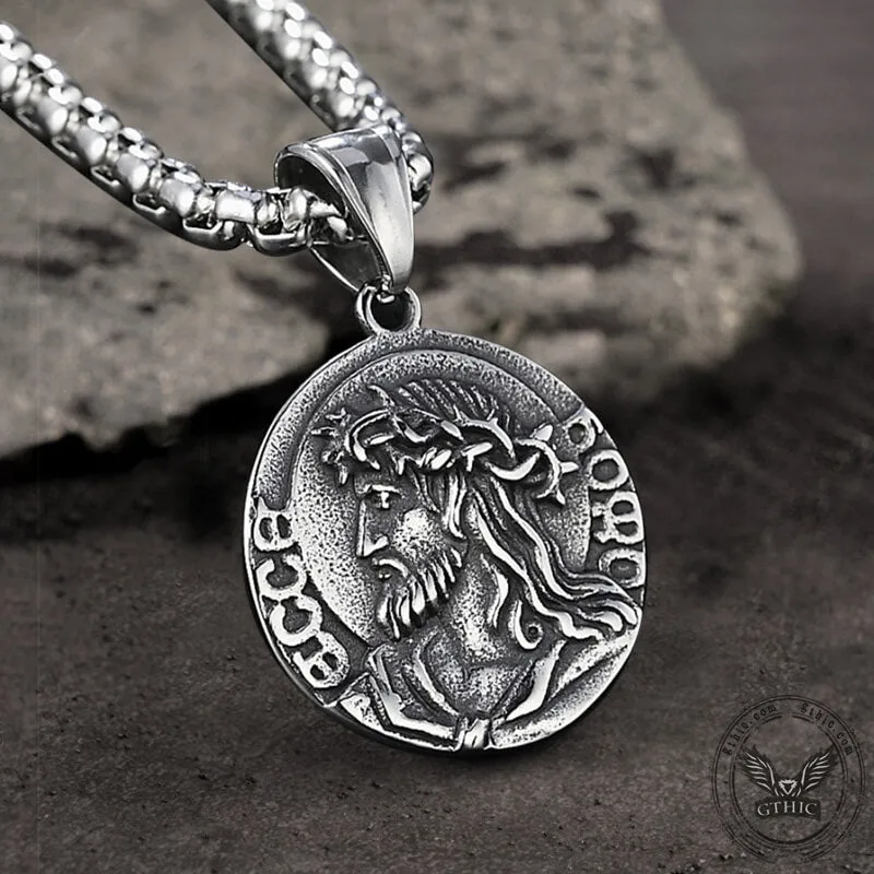 Jesus and Virgin Stainless Steel Pendant sold by GTHIC product image thumbnail 2