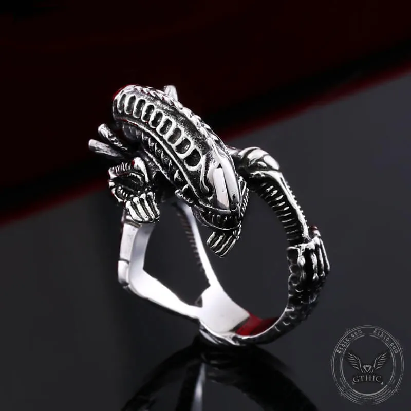 Punk Alien Stainless Steel Predator Ring sold by GTHIC product image thumbnail 3