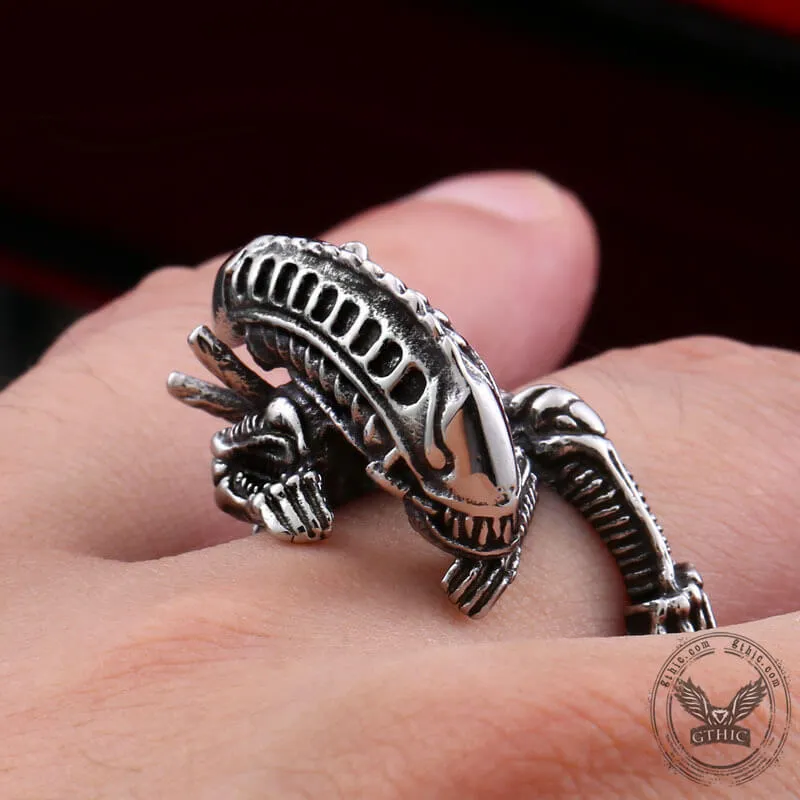 Punk Alien Stainless Steel Predator Ring sold by GTHIC product image thumbnail 2