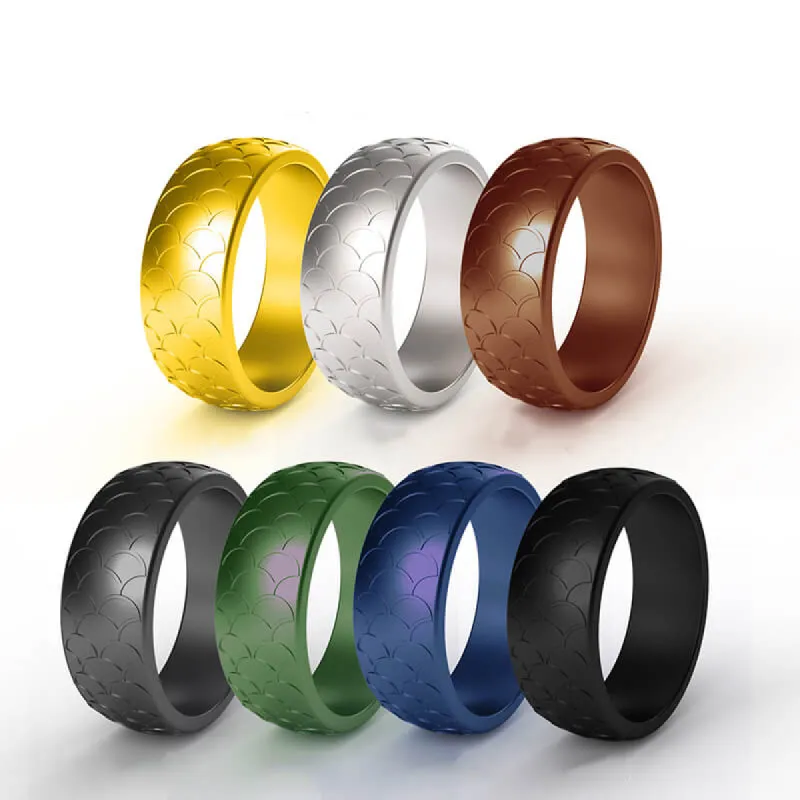 Fish Scale Silicone Ring Set sold by GTHIC