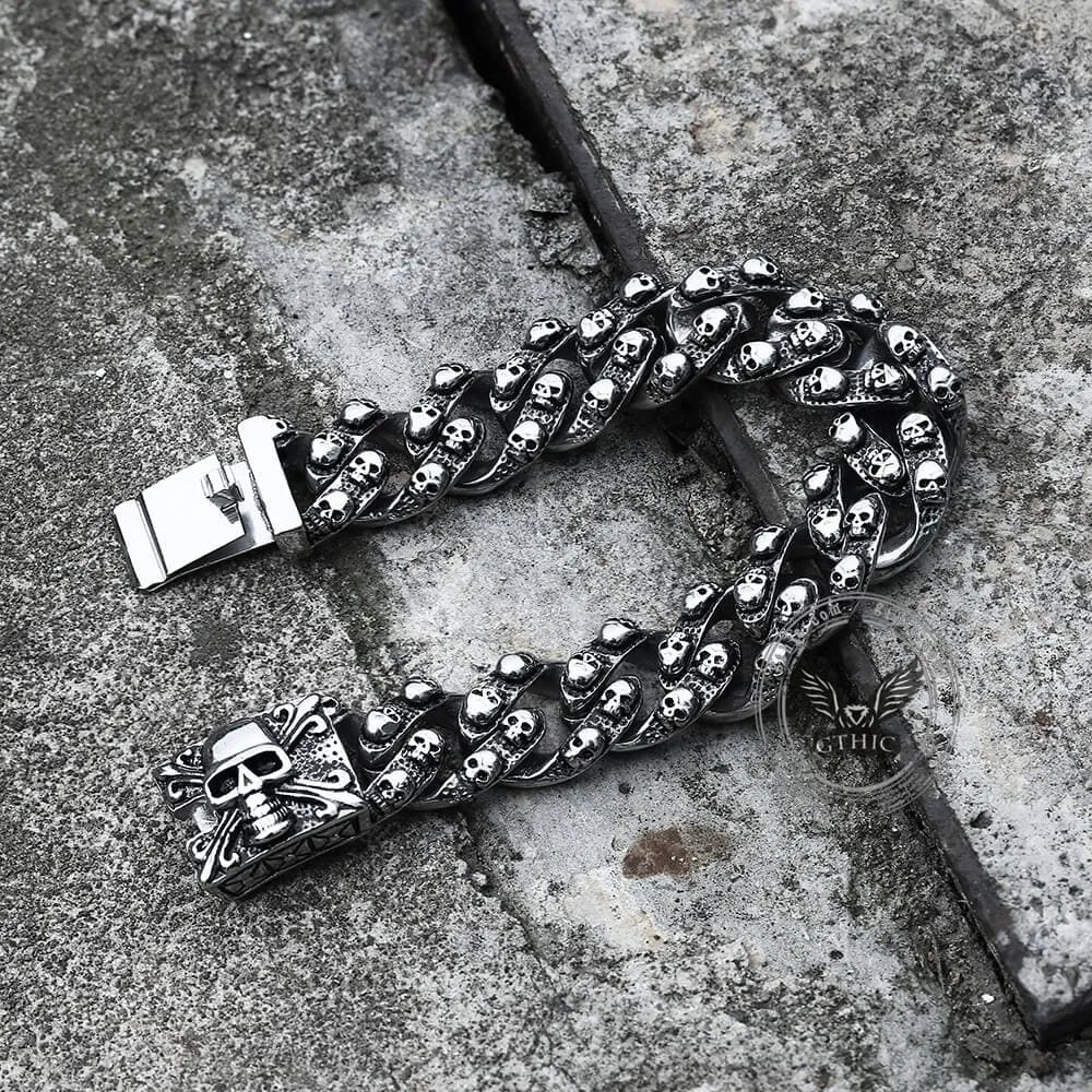 Punk Ghost Head Stainless Steel Skull Bracelet sold by GTHIC product image thumbnail 3
