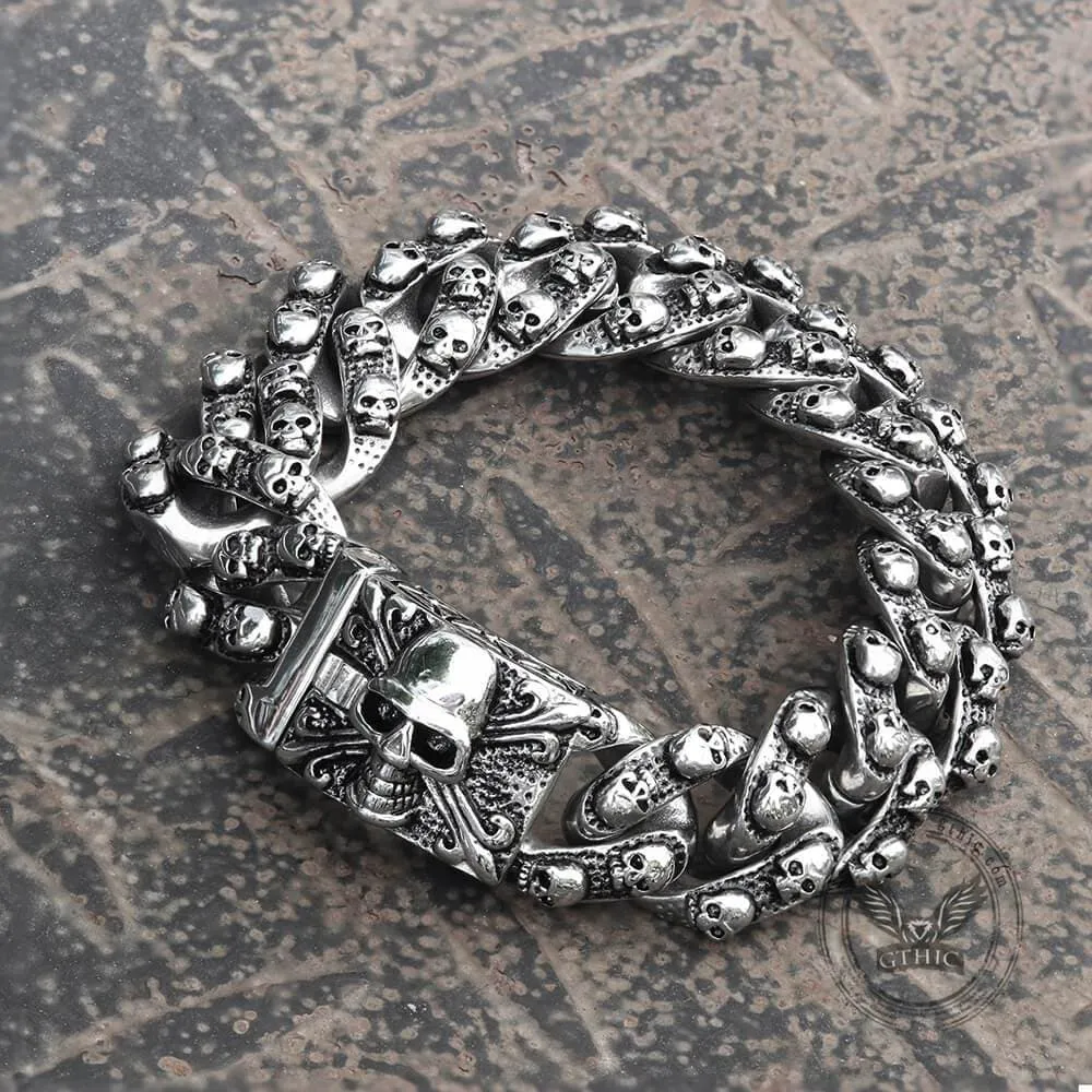 Punk Ghost Head Stainless Steel Skull Bracelet sold by GTHIC product image thumbnail 4