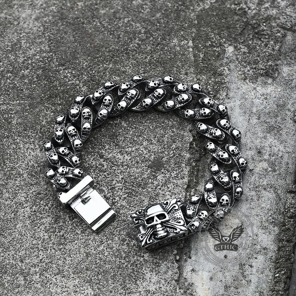 Punk Ghost Head Stainless Steel Skull Bracelet sold by GTHIC product image thumbnail 2