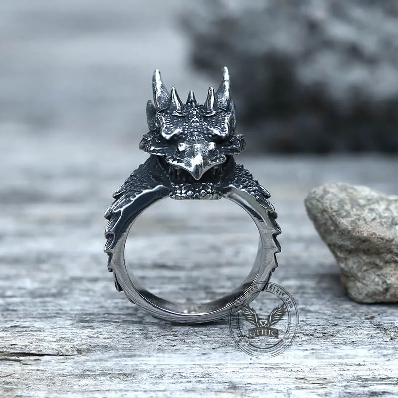 Celtic Dragon Stainless Steel Ring sold by GTHIC product image thumbnail 4