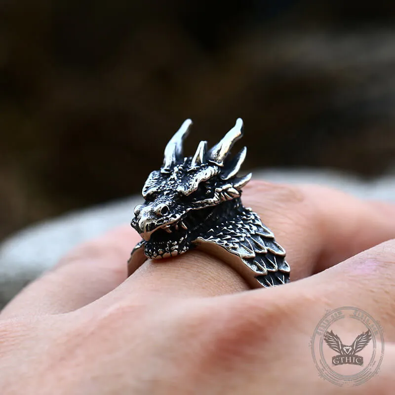 Celtic Dragon Stainless Steel Ring sold by GTHIC product image thumbnail 2