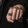 Lucifer Round Stone Stainless Steel Ring sold by GTHIC