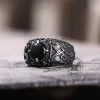 Lucifer Round Stone Stainless Steel Ring sold by GTHIC