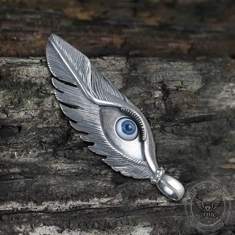 Blue Eye Feather Sterling Silver Pendant sold by GTHIC product image thumbnail 3