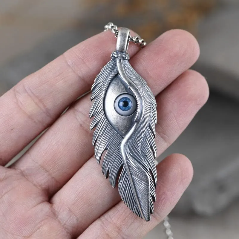 Blue Eye Feather Sterling Silver Pendant sold by GTHIC product image thumbnail 5
