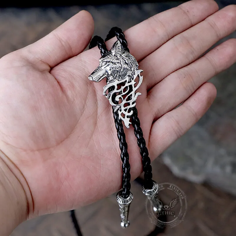 Vintage Wolf Head Alloy Animal Bolo Tie sold by GTHIC product image thumbnail 3