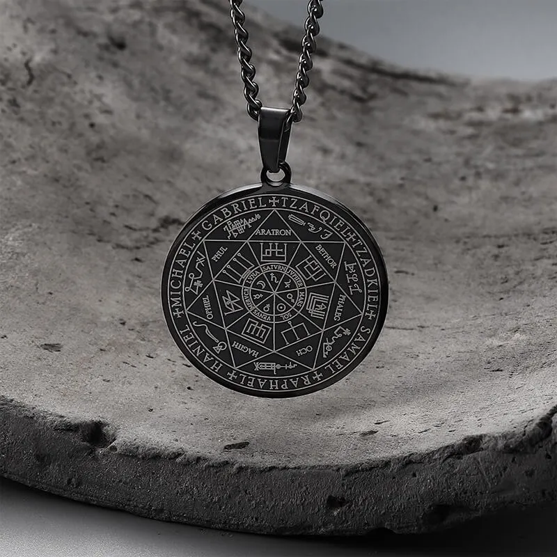 Seal of The Seven Archangels Stainless Steel Necklace sold by GTHIC product image thumbnail 3