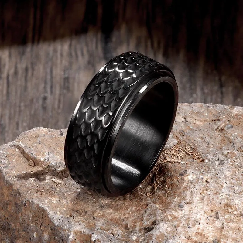 Dragon Scale Stainless Steel Spinner Ring sold by GTHIC product image thumbnail 4