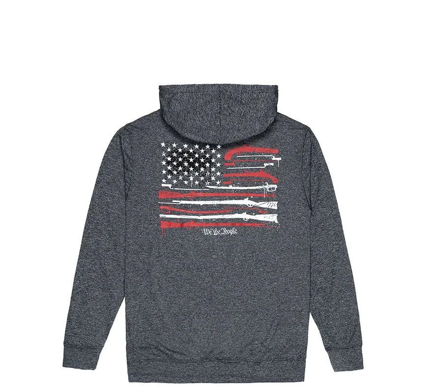 Red White Blue People Hood sold by Howitzer Clothing
