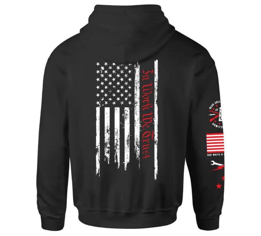 Blue Collar Patriot Hood sold by Howitzer Clothing