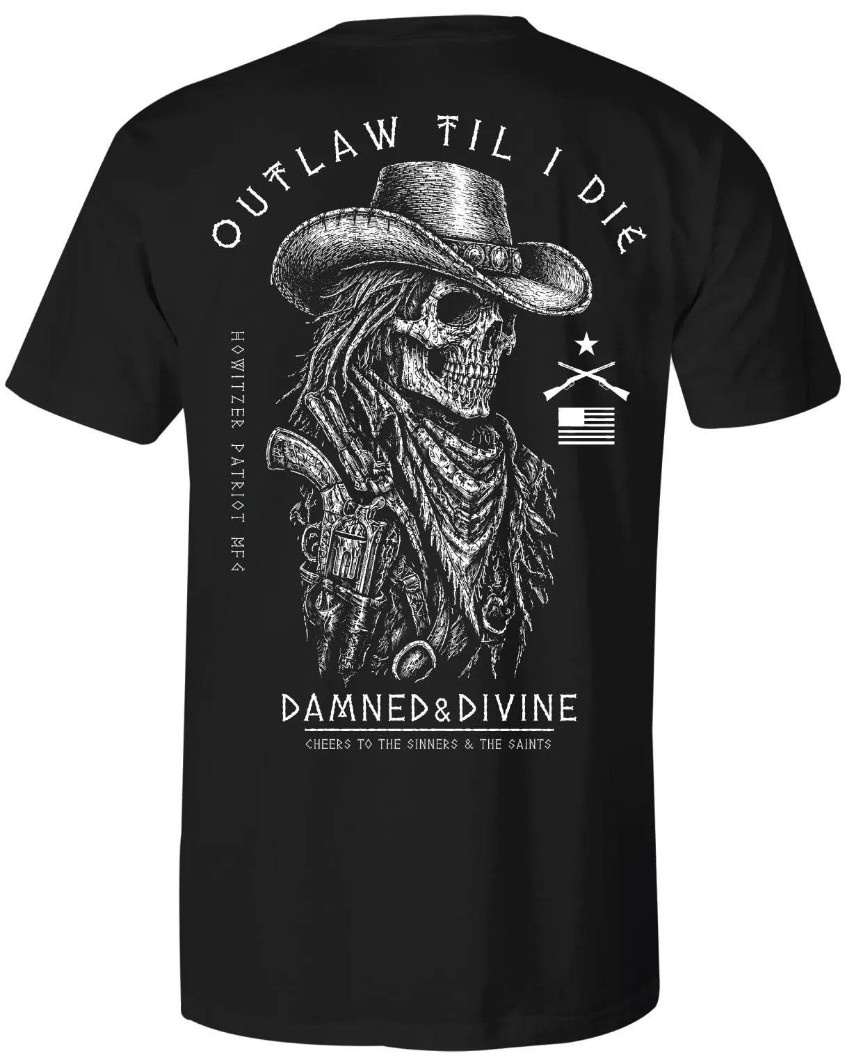 Outlaw Tee sold by Howitzer Clothing