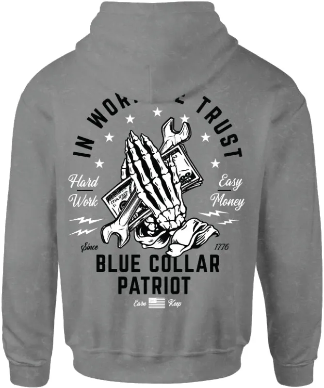 Work We Trust Hood made by Howitzer Clothing